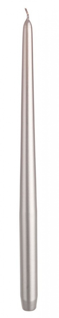 6x Candela Basic Conica Argento 40Cm