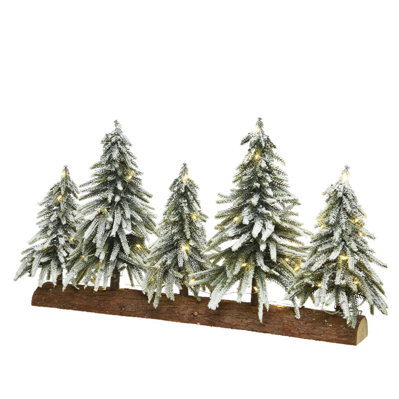 Alberi Natale su tavola decorazione natalizia L65xP15xH35 cm