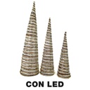 Albero 1-3 cono con led naturale cmxh100