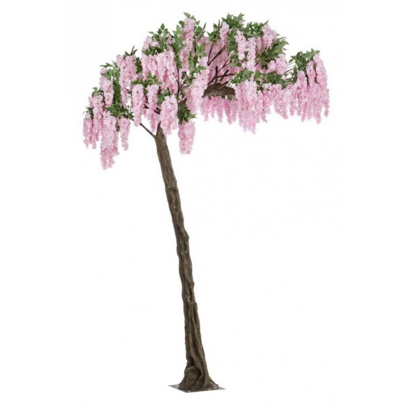 Albero artificiale Glicine rosa h320 cm