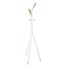 [B0731417] Appendiabiti in acciaio Bianco ALAIN 46x46x h178 cm