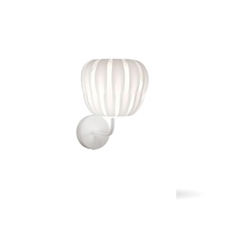 [QN/A/29/W] Applique Bianco in Metallo Cm. 29 x 31 x 33h