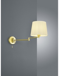 [TRIO209100108] Applique Braccio Flessibile Ottone Paralume Bianco Lyon Trio Lighting