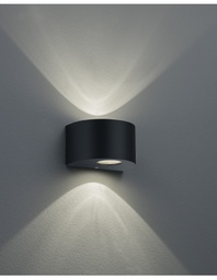 [TRIOR28232632] Applique Doppia Luce Led Rosario Nero H15 cm IP44 Trio Lighting