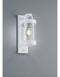 [TRIO204169131] Applique Lanterna Sambesi Bianco IP44 Sensore Movimento Trio Lighting