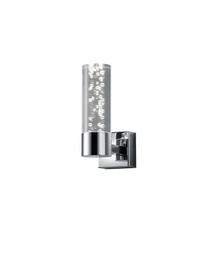 [TRIO282410106] Applique Led Bolsa Cromo Paralume Cilindro Effetto Bolle IP44 Trio Lighting