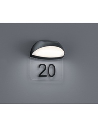 [TRIO228360142] Applique Muga Esterno IP54 Antracite Coppa Numeri Civici Trio Lighting