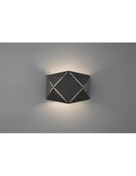[TRIO223510132] Applique Rettangolare Led Zandor Nero L18 cm Trio Lighting
