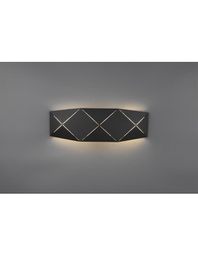 [TRIO223510232] Applique Rettangolare Led Zandor Nero L40 cm Trio Lighting