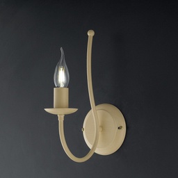 [BL147-AP1-AV] Applique in ferro Avorio decape una luce 21x h31 cm