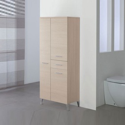 [BR799060] Armadietto Portasciugamani Larice tre ante e un cassetto 60x35x 148,5 cm