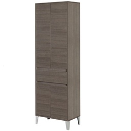 [BR606113] Armadio Portasciugamani quattro ante Rovere scuro 60x35x h183 cm