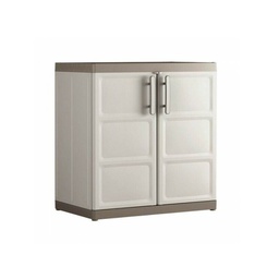 [KIS0040] Armadio multiuso basso due ante due ripiani Beige EXCELLENCE 89x54x h93 cm