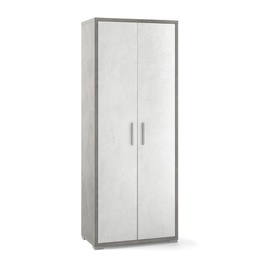 [ODB354CEOSK] Armadio multiuso due ante Cemento Bianco 71x41x h182 cm