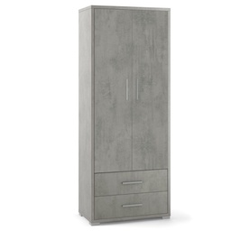 [ADB359CECEK] Armadio multiuso due ante due cassetti Beton Cemento 71x41x h182 cm