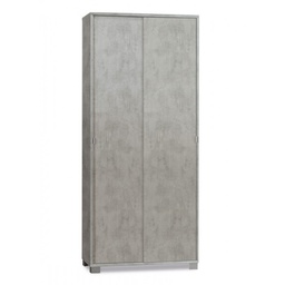 [A798CECEK] Armadio multiuso due ante scorrevoli con ripiani Beton Cemento 82x41x h190 cm