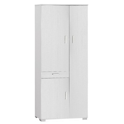 [A623BFBFK] Armadio multiuso tre ante un cassetto Bianco Cenere 77x34x h178 cm