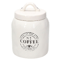 [20041357] Barattolo caffè 720 cc cm in ceramica beige