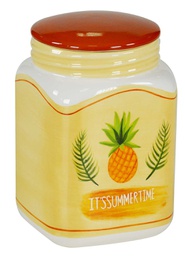 [V9139190000] Barattolo summer con ananas ln-4612 cm.11 x 11 h 16