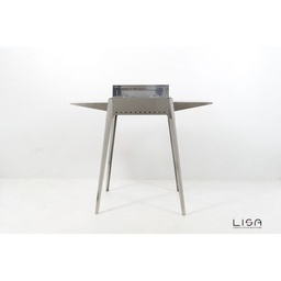 [BAR0010] Barbecue Etna mini Acciaio giardino terrazzo cm 102 x 55 x 85 h