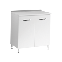 [I040301] Base Per Cucina Bianco Frassinato 2 Ante Cm 80x50xH 85