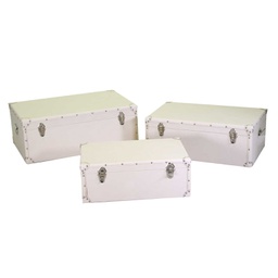 [V3822990000] Baule ecopelle 1-3 crema cm 80x50h30