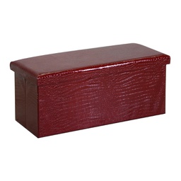 [V3813640000] Baule ecopelle rosso rettangolare cm 76x40x41
