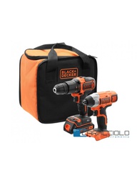 [2000576] Black e Decker kit trapano + impulsi 18V