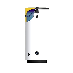 [DFLEX-415-EBST-200] Bollitore vetrificato per solare termico - 195 lt / 600x1170 mm