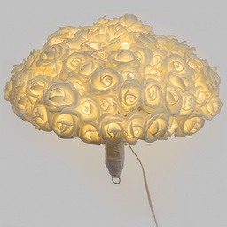 [20038415] Bouquet Rose RBF Bianche 120 LED 4m + Ø30cm