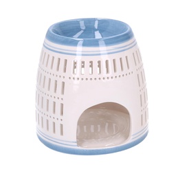 [V8536340000] Bruciaessenze ceramica blu tondo cmø12