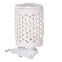 [V5601640000] Bruciaessenze plug ceramica traforato bianco cm 10