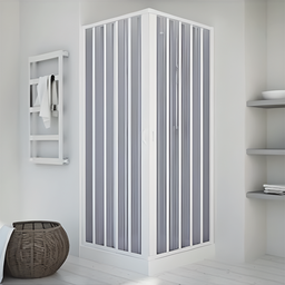 [1942592] Cabina doccia in Pvc struttura bianca 80-60x80-60xH180 cm