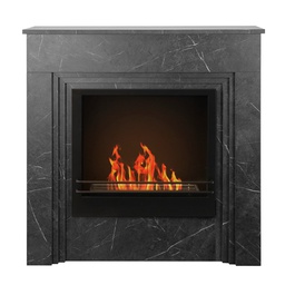 [8056157806318] Camino a Bioetanolo da Terra in Legno Effetto Marmo Nero L96 x P35 x H96