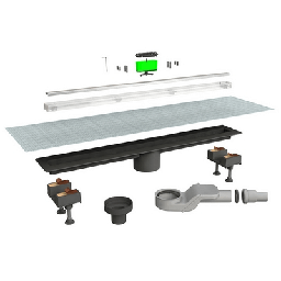 [DFLEX-371-B6825KX-060] Canale doccia &quot;Canalissima&quot; - Kit mixage - Scarico centrale 60 cm