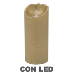 [V55048100PL] Candela led a batteria platino cmø8h21,5