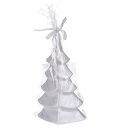 [V5512170000] Candela paraffina albero argento cm8h22,5