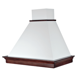 [ART896957] Cappa aspirante MARY in acciaio inox bianca e cornice in legno cm 60