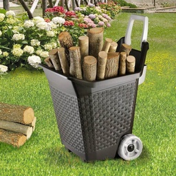 [1915320] Carrello multiuso 76 lt con ruote per trasporto legna, pellet e foglie