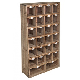 [B0730065] Casellario OFFICINA in legno di pino 85h cm