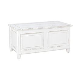 [B0745083] Cassapanca rustica Colette in legno nobilitato bianco