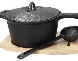 [19907790] Casseruola Con Coperchio + Sottopentola Legno 17 Cm X H 9 Cm