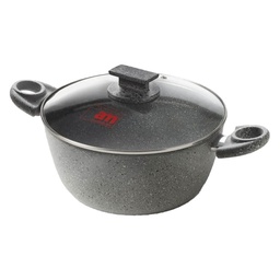 [DFL7938952] Casseruola Con Coperchio Vetro 'Cuore Di Pietra' Ø Cm. 20 - 2 Manici