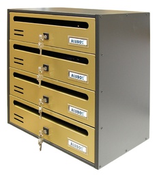 [CAP56869] Cassetta Postale 4 Posti Oro