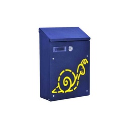 [19907990] Cassetta per lettere Blinky Lumaca in acciaio nero 21x8,5x30H.