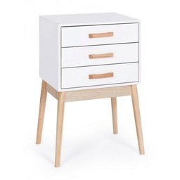 [B0740047] Cassettiera ORDINARY bianca 3 cassetti 68h cm