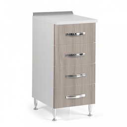 [A10043] Cassettiera per cucina 4 cassetti in legno nobilitato Olmo cm H 85x50x40