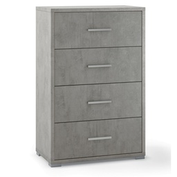 [ODB774CECEK] Cassettiera per ufficio quattro cassetti Beton Cemento 51x41x h110 cm