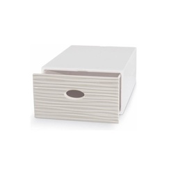 [1905473] Cassetto contenitore multiuso da riordino 28x40x15 H qbox wave sabbia Domopak