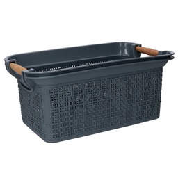 [V2321910000] Cassetto plastica grigio rettangolare cm 53x34h24